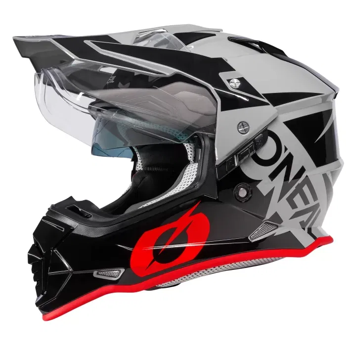 Casco Sierra Gris/Negro/Rojo